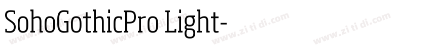 SohoGothicPro Light字体转换